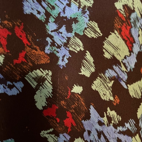 Ganni Printed Light Crepe Ruffle V-Neck Raglan Dress in Meadow Azure Blue 34 - Picture 8 of 16